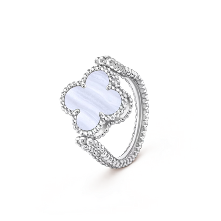 [LUXE]CLOVER RIVERSIBLE RING SILVER COLLECTION