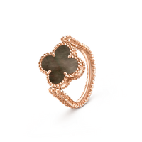 [LUXE]CLOVER RIVERSIBLE RING ROSE GOLD COLLECTION