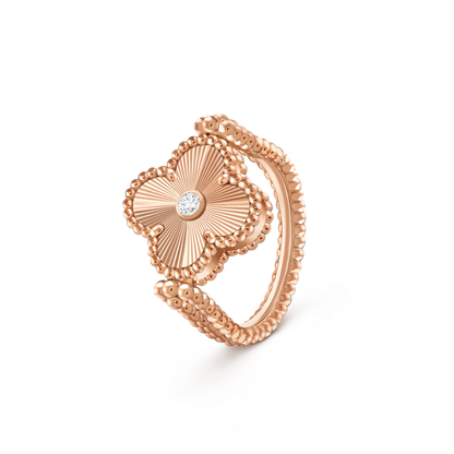 [LUXE]CLOVER RIVERSIBLE RING ROSE GOLD COLLECTION