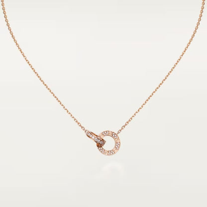 [Luxe Jewelry] LOVE  FULL DIAMOND PENDANT NECKLACE