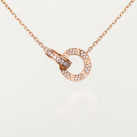 [Luxe Jewelry] LOVE  FULL DIAMOND PENDANT NECKLACE