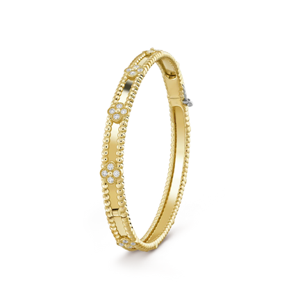 [LUXE]CLOVER ARMBAND 4MM DIAMANTEN