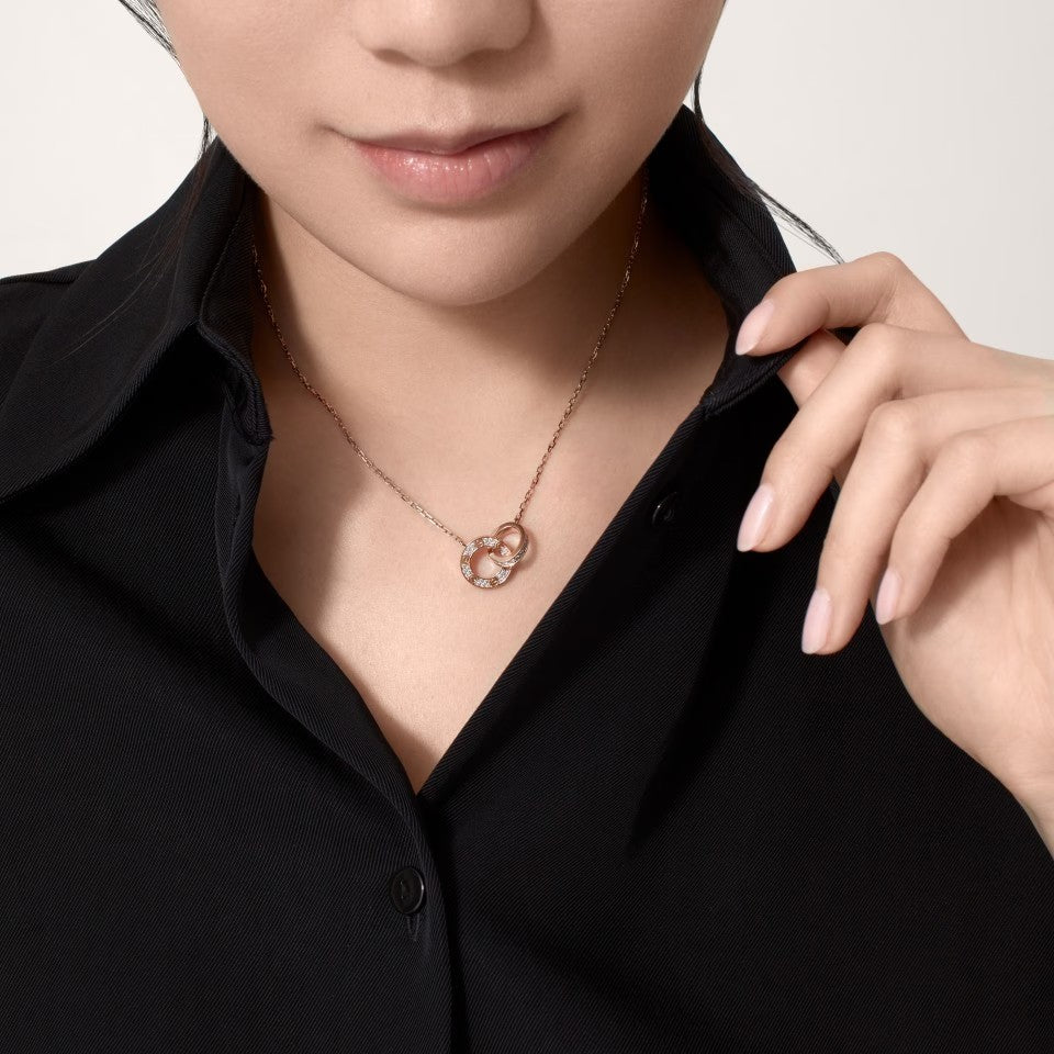 [Luxe Jewelry] LOVE  FULL DIAMOND PENDANT NECKLACE