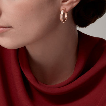 [Luxe Jewelry] LOVE EARRINGS 3.6MM DIAMOND PAVED