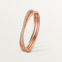 [Luxe Jewelry] ETINCELLE HALF-PAVED DIAMOND BRACELET