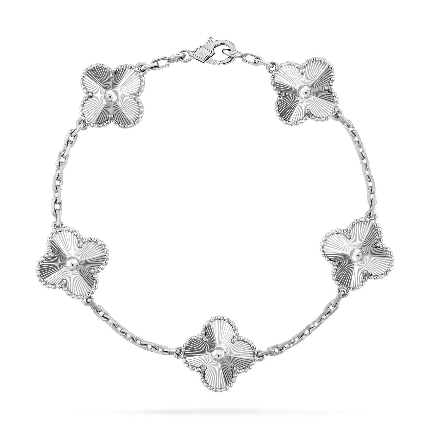 [Luxe]CLOVER SILVER 5 MOTIFS BRACELET