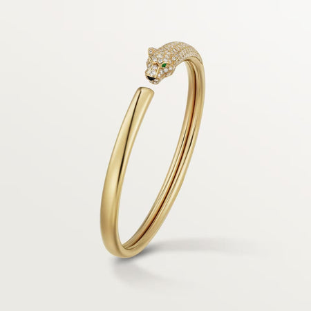 [Luxe Jewelry] PANTHERE HALF DIAMOND OPEN BRACELET