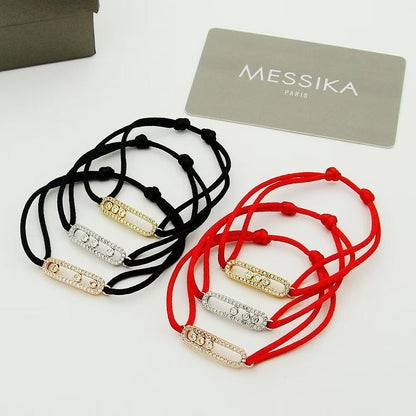 [Luxe Jewelry] Care(s) pink cord pavé bracelet
