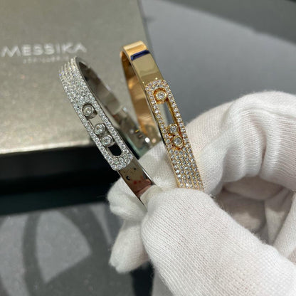 [Luxe Jewelry]Move Noa Rose Gold Pavé Diamond Bangle Bracelet