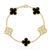 [Luxe Jewelery]Clover & Clash Bracelet 3-Piece Stack set
