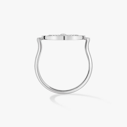 [Luxe Jewelry]LUCKY MOVE PAVED SILVER DIAMOND RING