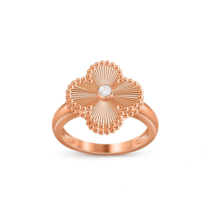 [LUXE]CLOVER DIAMOND RING ROSE GOLD COLLECTION
