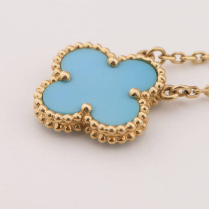 [Luxe]CLOVER 15MM VINTAGE TURQUOISE NECKLACE