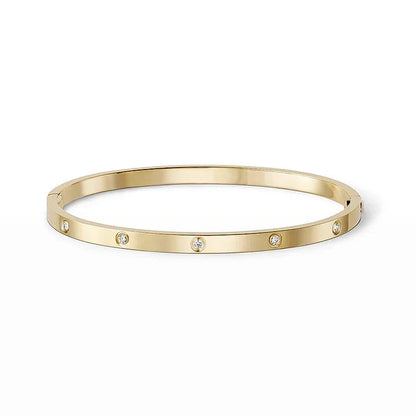 [Luxe Jewelery] JUSTE Diamond & LOVE Diamond Bracelet Stack Set