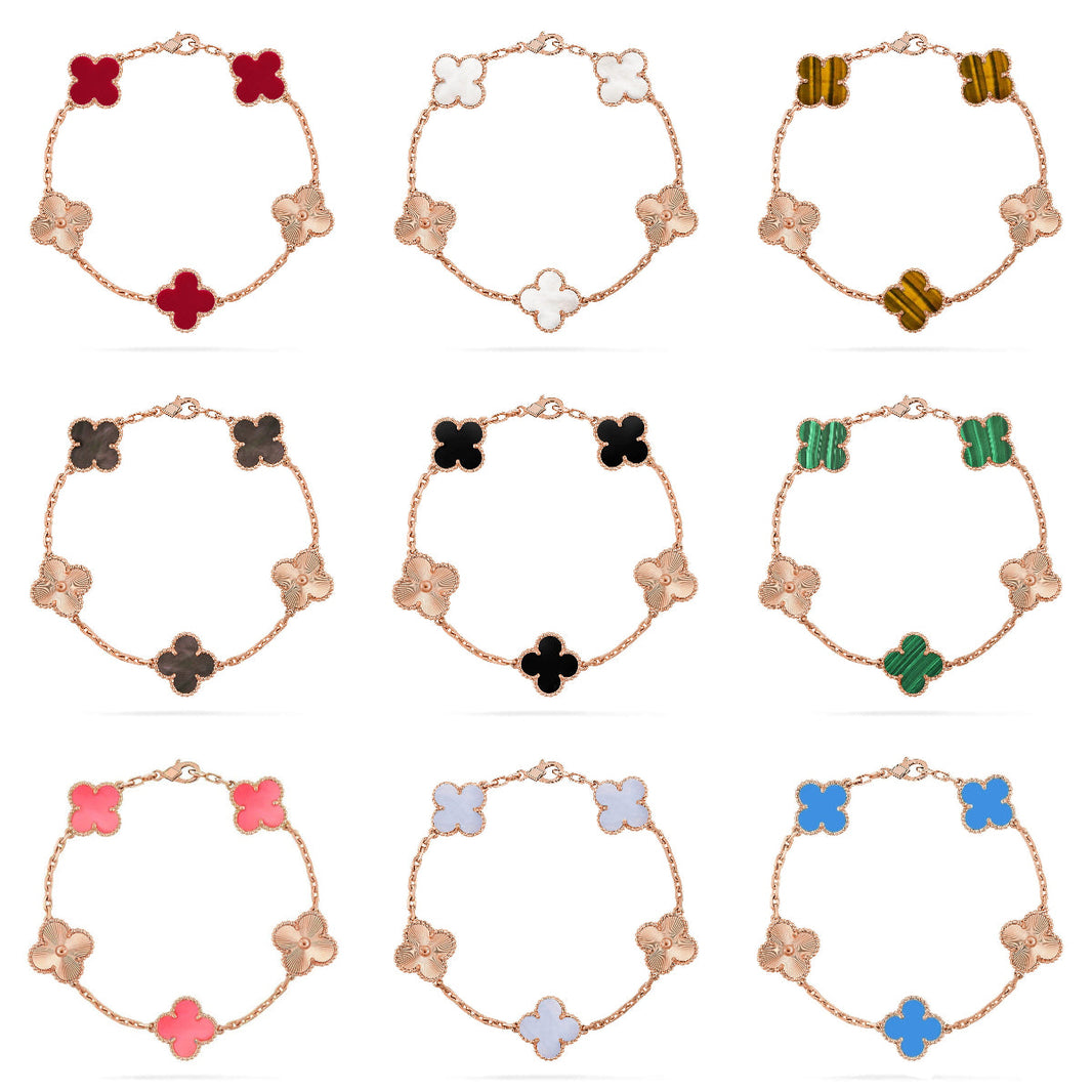 [LUXE]CLOVER LASER ROSE GOLD BRACELET COLLECTION,5 MOTIFS