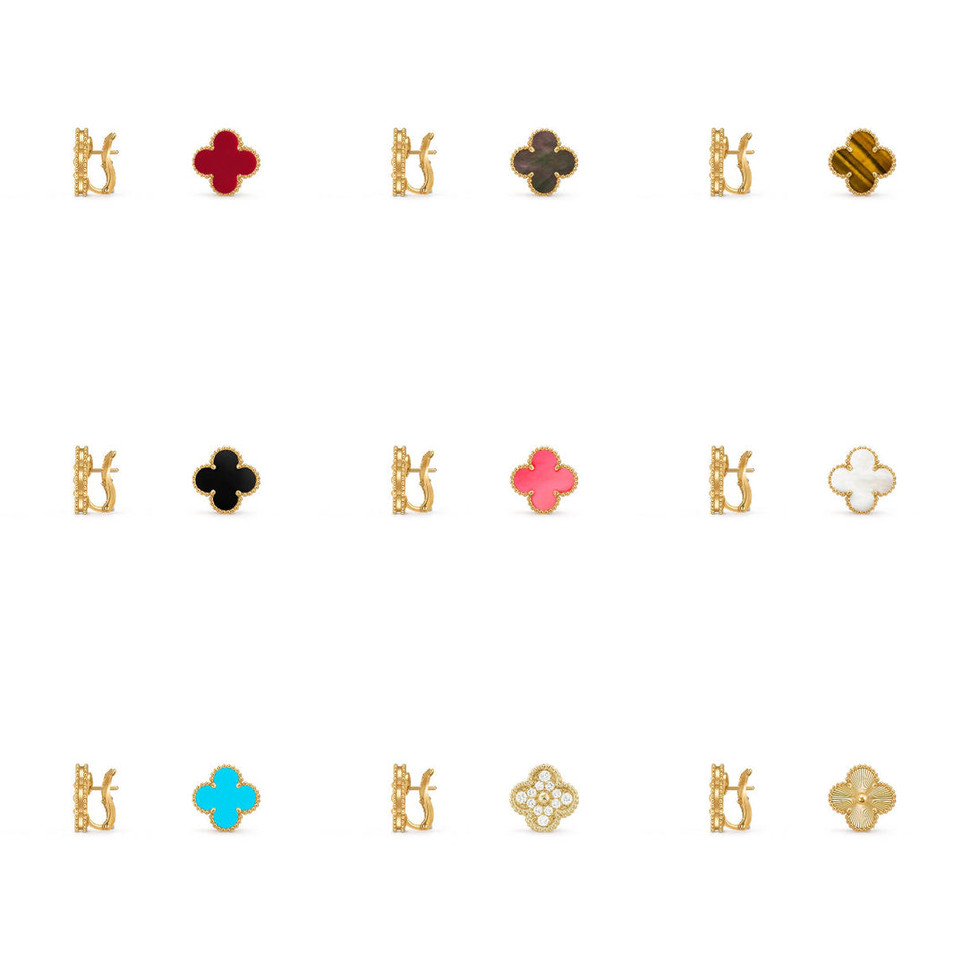 [LUXE]CLOVER 15MM MOP EARRINGS COLLECTION