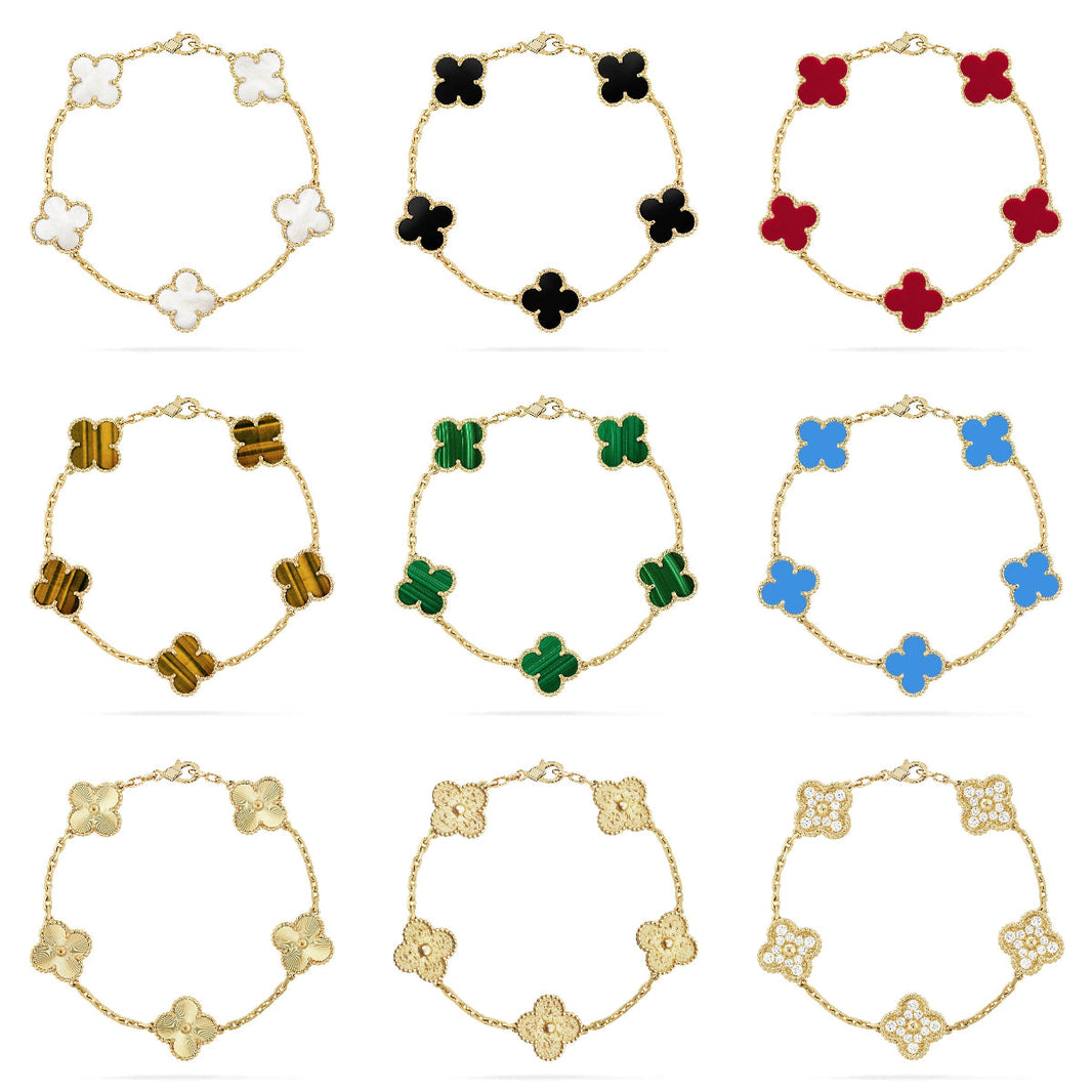[LUXE]CLOVER GOLD BRACELET COLLECTION,5 MOTIFS