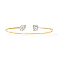 [Luxe Jewelry]JONC FLEX MY TWIN TOI & MOI SILVER DIAMOND BRACELET
