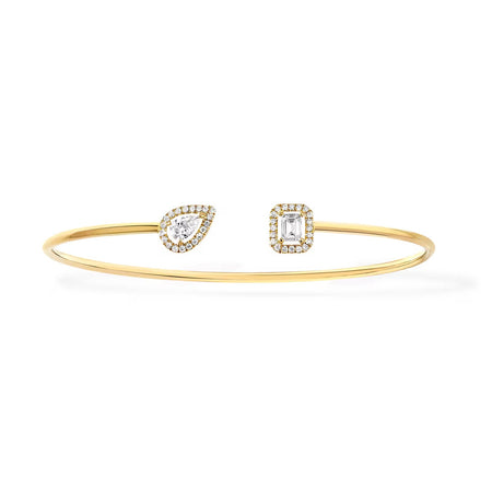 [Luxe Jewelry]JONC FLEX MY TWIN TOI & MOI SILVER DIAMOND BRACELET