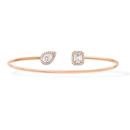 [Luxe Jewelry]JONC FLEX MY TWIN TOI & MOI SILVER DIAMOND BRACELET