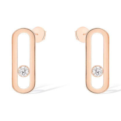 [Luxe Jewelry]MOVE UNO SMALL 1 DIAMOND EARRINGS