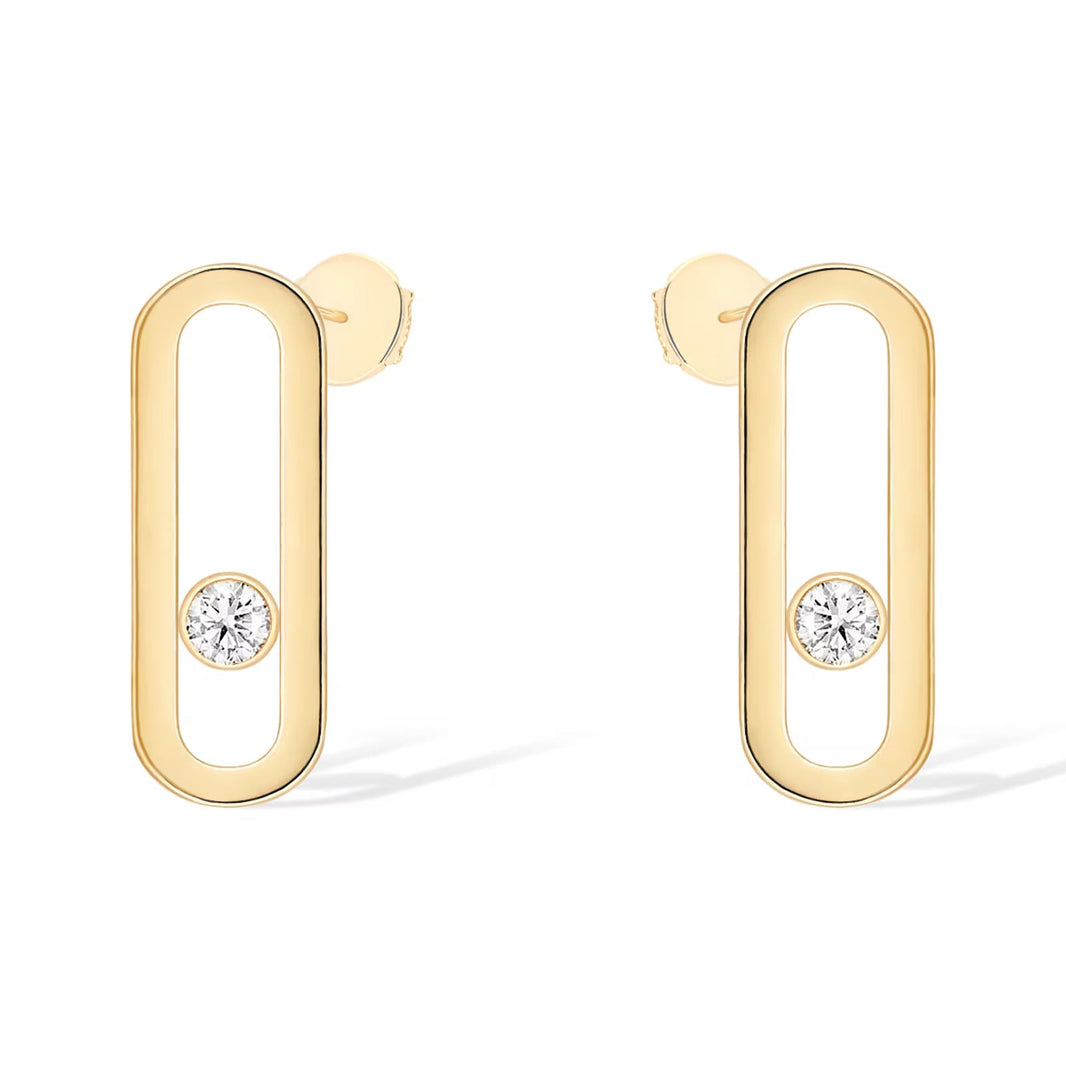 [Luxe Jewelry]MOVE UNO SMALL 1 DIAMOND EARRINGS