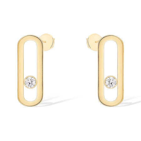[Luxe Jewelry]MOVE UNO SMALL 1 DIAMOND EARRINGS