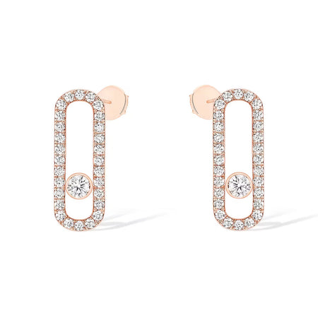 [Luxe Jewelry]MOVE UNO STUD DIAMOND PAVED EARRINGS