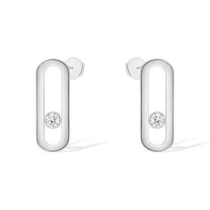 [Luxe Jewelry]MOVE UNO SMALL 1 DIAMOND EARRINGS