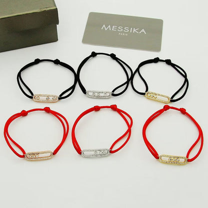 [Luxe Jewelry] Care(s) pink cord pavé bracelet