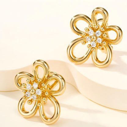 [Luxe Jewelry] FLOWERLACE EARRING 5 DIAMONDS