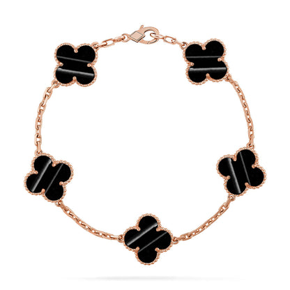 [LUXE] CLOVER 5 MOTIF PULSAR STONE BRACELET COLLECTION
