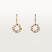 [Luxe Jewelry] TRINITY HALF DIAMOND  EARRINGS