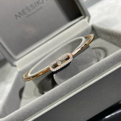 [Luxe Jewelry]Move Uno pavé flex bangle medium