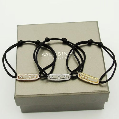 [Luxe Jewelry] Care(s) pink cord pavé bracelet