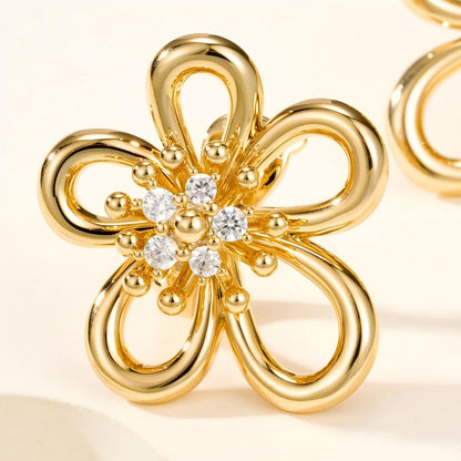 [Luxe Jewelry] FLOWERLACE EARRING 5 DIAMONDS