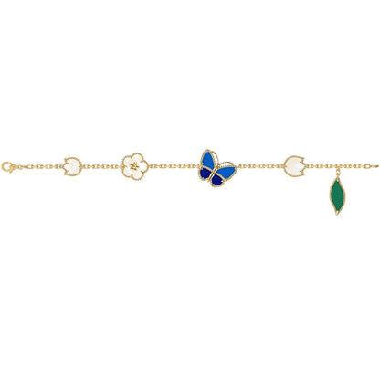 [Luxe Jewelery] Lucky Spring Butterfly 5-Motif & LOVE Unlimited Bracelet Stack Set