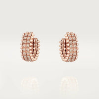 [Luxe Jewelry] CLASH 9.2MM FULL DIAMOND DOUBLE ROW EARRINGS