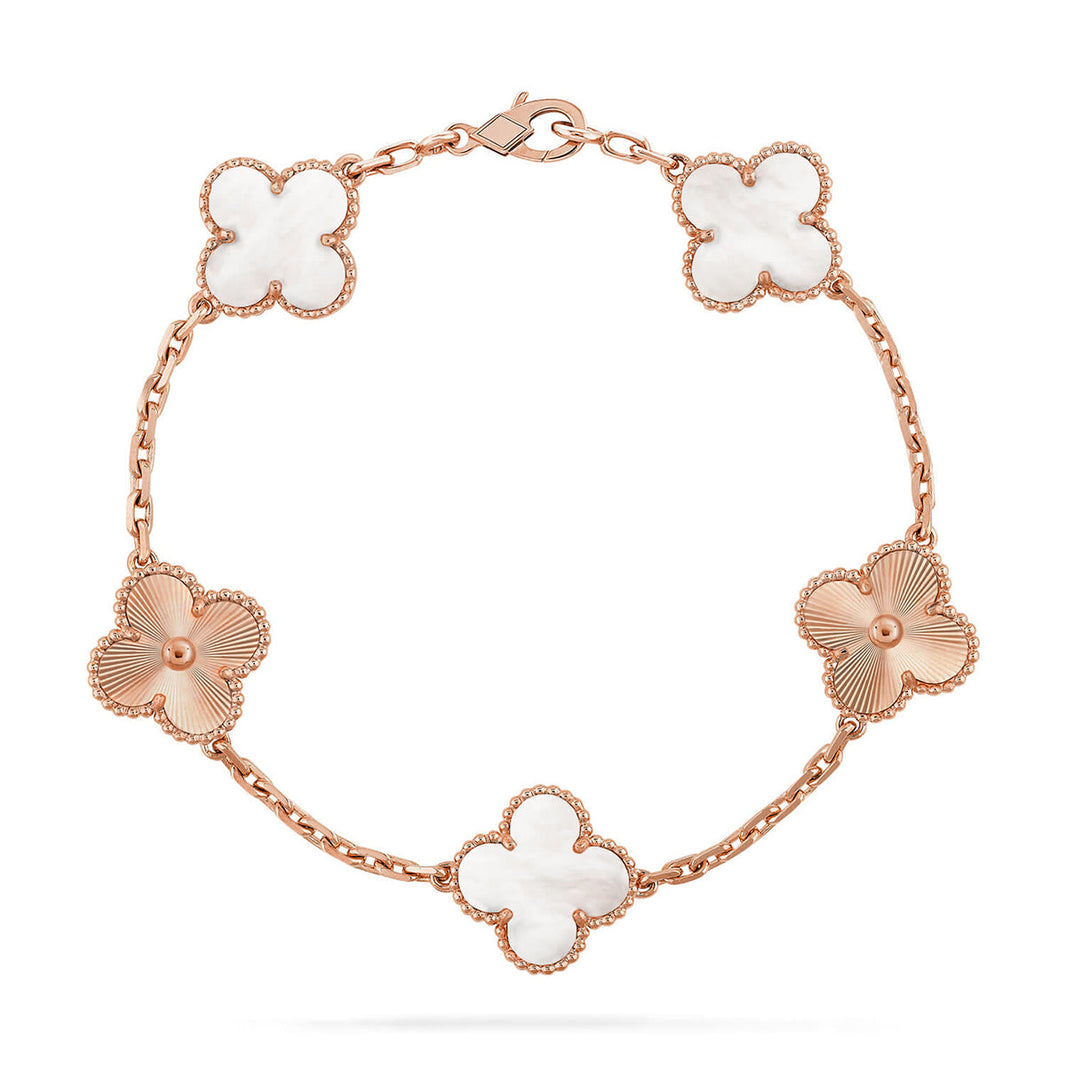 [LUXE]CLOVER LASER ROSE GOLD BRACELET COLLECTION,5 MOTIFS