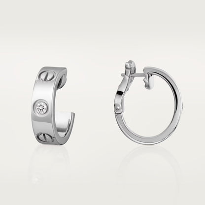 [Luxe Jewelry] LOVE EARRINGS 5.7MM 2 DIAMONDS
