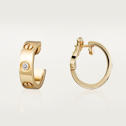 [Luxe Jewelry] LOVE EARRINGS 5.7MM 2 DIAMONDS