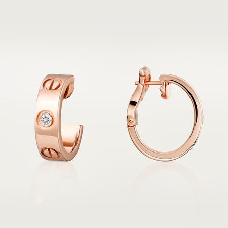 [Luxe Jewelry] LOVE EARRINGS 5.7MM 2 DIAMONDS