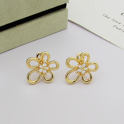 [Luxe Jewelry] FLOWERLACE EARRING 5 DIAMONDS