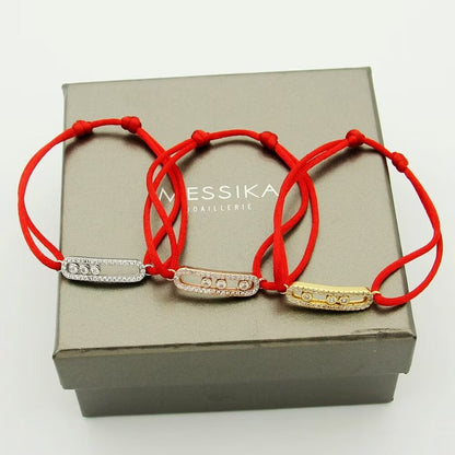 [Luxe Jewelry] Care(s) pink cord pavé bracelet