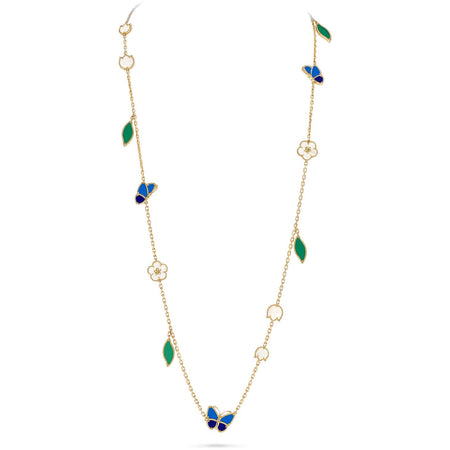 [LUXE]LUCKY SPRING BUTTERFLY 15 FLOWER NECKLACE