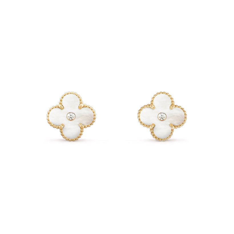 [LUXE]CLOVER  15MM DIAMOND EARRINGS COLLECTION