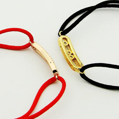 [Luxe Jewelry] Care(s) pink cord pavé bracelet