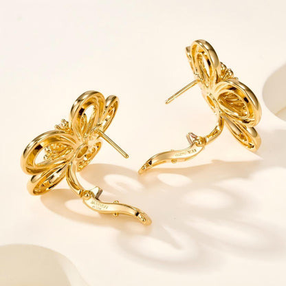 [Luxe Jewelry] FLOWERLACE EARRING 5 DIAMONDS