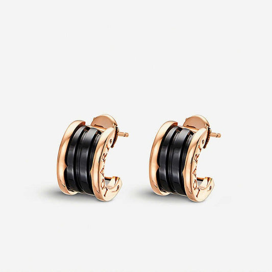 [Luxe]ZERO 1 PINK GOLD CERAMIC EARRINGS