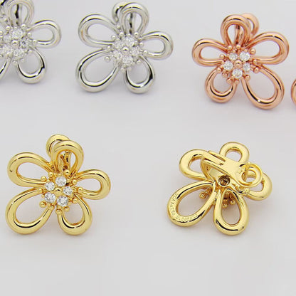 [Luxe Jewelry] FLOWERLACE EARRING 5 DIAMONDS